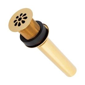 1.5" Non-Overflow Grid Bathroom Sink Drain - Polished Brass