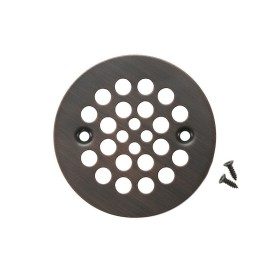 4.25" Round Shower Drain Cover in Oil Rubbed Bronze