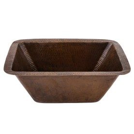 17" Rectangle Copper Bar Sink w/ 2" Drain Opening