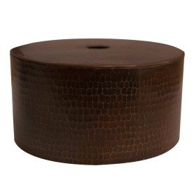 Hammered Copper 8" Round Cylinder Pendant Light Shade