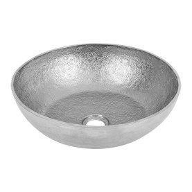 14" Small Round Vessel Terra Firma Copper Sink in Nickel