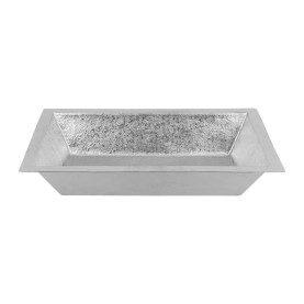 22" Rectangle Under Counter Terra Firma Copper Bathroom Sink in Nickel