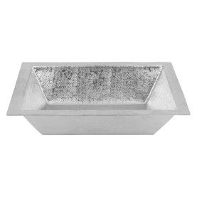 17" Rectangle Under Counter Terra Firma Copper Bathroom Sink in Nickel