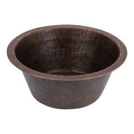 16" Round Terra Firma Copper Prep Sink w/ 3.5" Drain Size