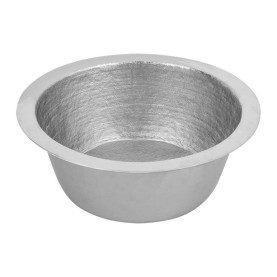 14" Round Terra Firma Copper Prep Sink in Nickel w/ 2" Drain Size