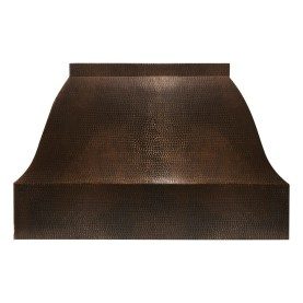 Custom 38" Hammered Copper Range Hood