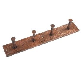 Hammered Copper Quadruple Robe/Towel Hook