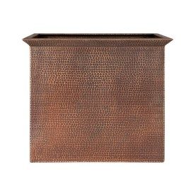 Custom 22" Hand Hammered Copper Euro Range Hood Extension