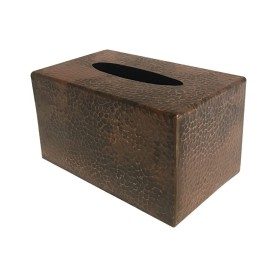 Custom 9" Hammered Copper Tissue Box Cover