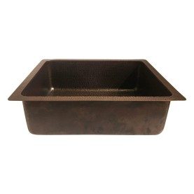 Custom 20" Hammered Copper Bar Sink