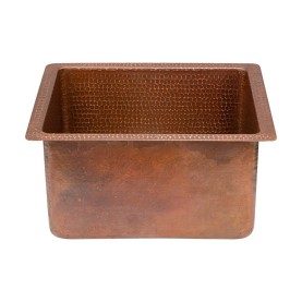 Custom 16" Hand Hammered Gourmet Bar/Prep Sink in Antique Copper