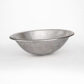 Clearance 19" Oval Bathroom Sink in Nickel