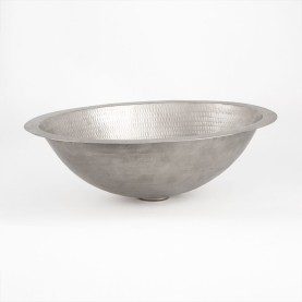 Clearance 19" Oval Bathroom Sink in Nickel