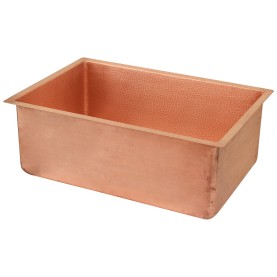 Custom 28" Rectangular Hammered Copper Bar/Prep Sink