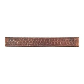 1" x 8" Hammered Copper Tile