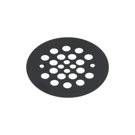 4.25" Round Shower Drain Cover in Matte Black