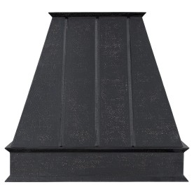 38 Inch 1250 CFM Hammered Copper Wall Mounted Euro Range Hood in Glazed Black with Slim Baffle Filters